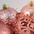 Bola De Natal Rosa Decorada 8cm Para Árvore Kit 8pç - Inigual Decor