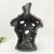 Escultura Decorativa Tronco Homem Preto 39x26x12cm Resina - Inigual Decor