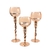 Candelabro Rose Gold 40/35/30cm Castiçal Kit 3pc