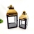 Imagem do Lanterna Marroquina Decorativa Preta Dourada 41/32cm Kit 2pç