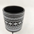 Vaso Decorativo Preto 12x7cm Cachepot Cerâmica com Suporte em Metal - loja online
