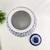 Pote Potiche Azul E Branco Decorativo 48x25cm Ball na internet