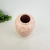 Vaso Rosa E Branco 21x12cm Cerâmica Decorativo - Inigual Decor