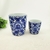 Vaso Azul E Branco 15/10cm Flores E Borboletas Porcelana 2pc - comprar online