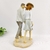 Enfeite Estátua Casal Descalço 22x13cm Branco Bege Noivos - Inigual Decor