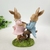 Casal De Coelhos De Resina Dançando 13x9x5cm Páscoa - Inigual Decor