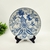 Prato Decorativo Azul E Branco 29x26cm Porcelana Decorativo - Inigual Decor