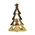 Árvore De Natal Dourada 21x14x3cm Cerâmica Decorativo