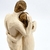 Estátua Família Casal Grávida Nude 21x8x8cm Enfeite