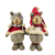 Urso Casal Boneco de Pelúcia Decoração de Natal 46/40cm 2 peças