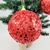 Bola de Natal Decorada Vermelha Estrela Kit 2pç Bolas 10cm - Inigual Decor