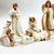 Presépio De Porcelana Branco E Dourado Natal 11pc - loja online