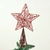 Ponteira De Árvore De Natal Estrela Vermelha 31x20cm Glitter - Inigual Decor