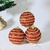 Bola De Natal Vermelha Decorada 8cm Para Árvore Kit 3pc - Inigual Decor