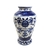 Vaso Decorativo Azul E Branco 30x18cm Porcelana Floral