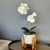 Arranjo De Orquídea Branca Vaso Com Suporte 51cm Inigual na internet