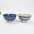 Bowl Azul Branco Amarelo Floral 12x12cm Kit 2pc Cerâmica - comprar online
