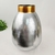 Vaso Decorativo Metal 41x29x29cm Prata Dourado G - loja online