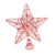 Ponteira De Árvore De Natal Estrela Vermelha 25x23x5cm