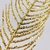 Folhagem Dourada Pena Pavão Enfeite Decorativo 46x10cm - Inigual Decor