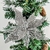 Poinsettia Cinza E Prata 18x18cm Bico De Papagaio Natal - loja online