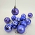 Bola De Natal Azul Escuro Mix 4cm Para Árvore Kit 12pc - Inigual Decor