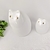 Enfeite Gato Branco E Dourado 20/12cm Cerâmica Kit 2pc - Inigual Decor