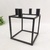 Porta Velas Preto 20x17x17cm Castiçal Candelabro Metal - comprar online