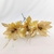 Poinsettia Dourada 58x25cm Bico De Papagaio Natal Kit 3pc - comprar online