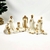 Presépio De Porcelana Branco E Dourado Natal 11pc - comprar online
