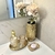 Kit Banheiro Dourado Com Bandeja Vaso Flor Inigual 6pc na internet