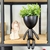 Vaso Mini Bob Preto Sentado Decorativo Poliresina 18x10x10cm - comprar online