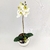 Orquídea Branca 3D 47x12x10cm Planta Artificial Toque Real