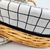 Cesta de Rattan Oval Tecido Quadriculado Branco Cestos 35/30cm Kit 2 peças - loja online