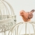 Imagem do Gaiola Decorativa Branca Pássaro 34/28/21cm Kit 3pc