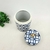 Pote Potiche Azul E Branco 25x13cm Porcelana Decoração P - Inigual Decor