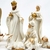 Presépio De Porcelana Branco E Dourado Natal 11pc - Inigual Decor