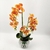 Arranjo Orquidea Planta Artificial 50x33cm Laranja Com Vaso na internet