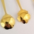 Colher Para Chá Dourada Preta Flowers 11cm Inox Cerâmica 4pc - loja online