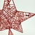 Ponteira De Árvore De Natal Estrela Vermelha 31x20cm Glitter na internet
