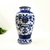 Vaso Decorativo Azul E Branco 30x18cm Porcelana Floral - comprar online