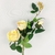 Rosa Creme Planta Artificial 75x14cm Haste Com 3 Flores na internet