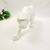 Escultura De Pantera Branca Decorativa Resina 14x43x8cm - Inigual Decor