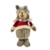 Urso com Gorro Branco Boneco de Pelúcia Decoração de Natal 40x19x11cm