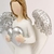 Anjo Com Pomba E Coração Branco E Prata 15x6x3cm Kit 2pc - loja online