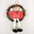 Guirlanda de Natal Boneco de Neve Placa Feliz Natal Perninhas 40x26cm - comprar online