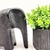 Imagem do Kit Enfeite Elefante E Vaso Preto Decoração Minimalista