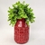 Vaso Decorativo Vermelho Enfeite 23x14cm Decoração Rústico G - Inigual Decor