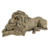Escultura Leão Marrom 16x39x15cm Decoração Figura Resina