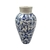 Vaso Azul E Branco 14X9cm Floral Porcelana Mini Jarro